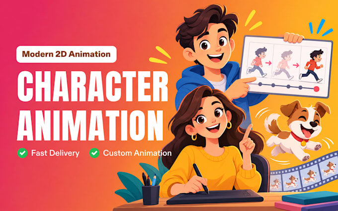 do 2d character animation and cartoon video animation