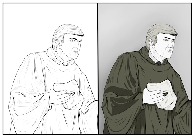 draw original character, sketch, or illustration