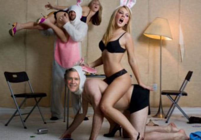 Create funny photo of you your friend with sexi girl sitting on
