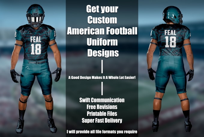 create american football uniform jersey designs