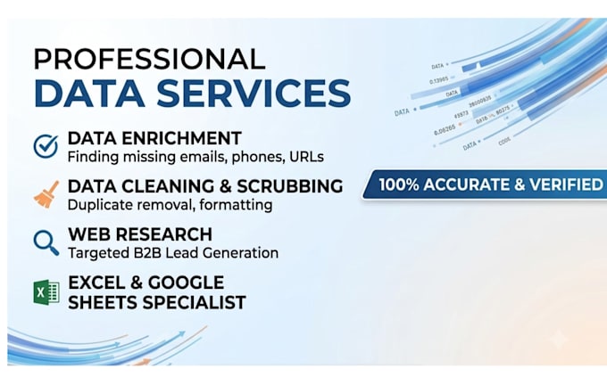 do fastest data entry, web research, and data enrichment