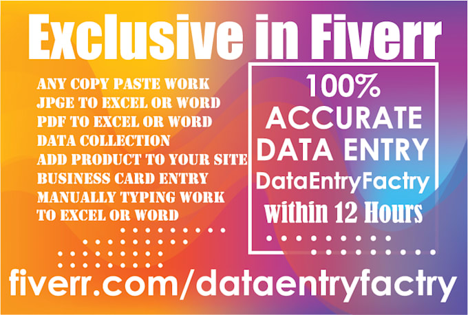 do data entry data mining data collection research and typing within 12 hours