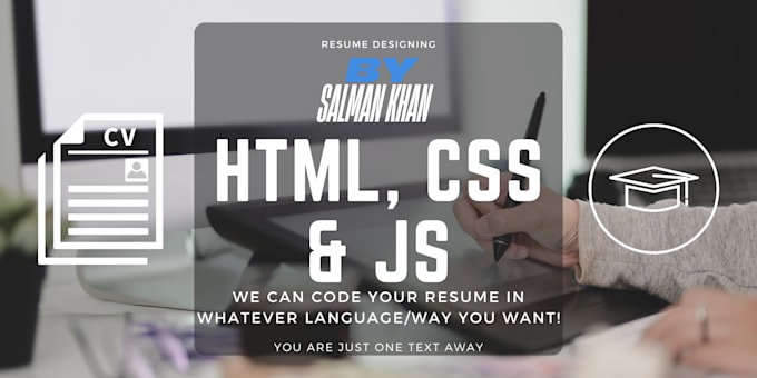 Design for you professional resume template cv in html,css and js by ...
