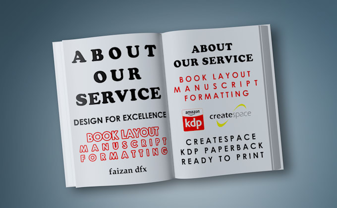 fix format book, children book or amazon kdp book formatting and layout design