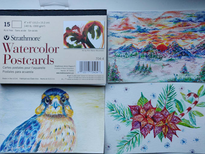 Create a nice hand painted postcard for you by Rickskyy Fiverr