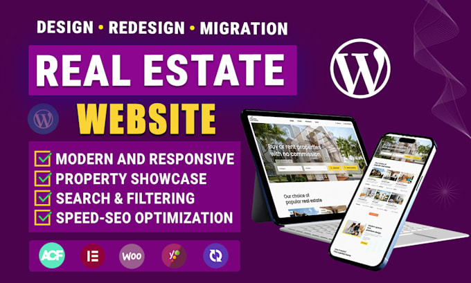 real estate website design for developers, real estate agencies, realtors