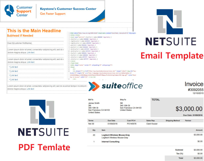 Create netsuite custom pdf and email templates by Liuxin1979 Fiverr
