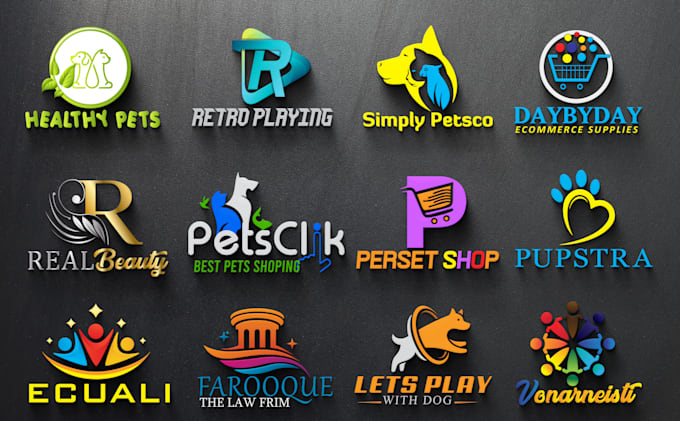 design 2d and 3d logo for your pets, ecommerce and shopify store in 12 hour