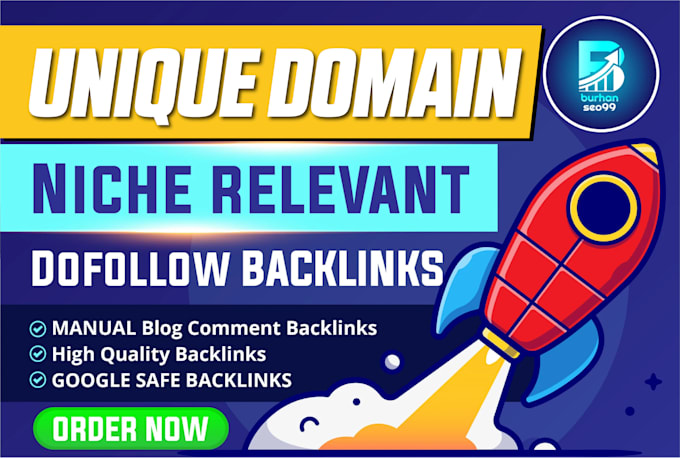 50 unique domain dofollow niche relevant blog comment backlinks