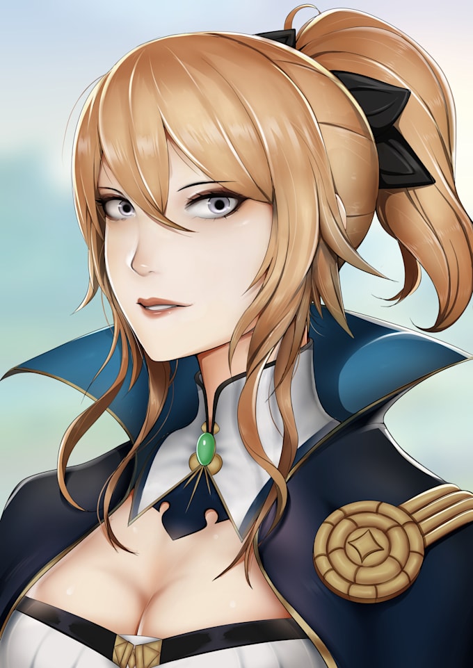 draw digital fantasy illustration, concept art, anime