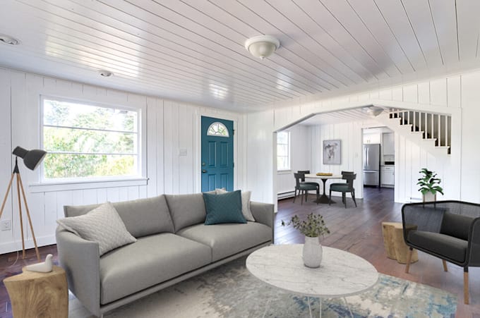 virtual home staging with virtual furniture