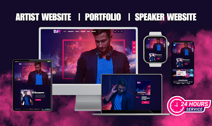 design artist epk, press kit,media kit wordpress website