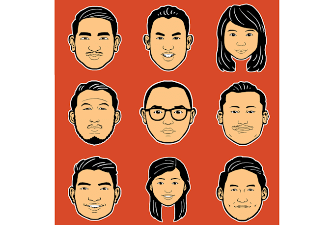 Draw Flat Iconic Simple Face Avatar For You By Gabrielptdedi