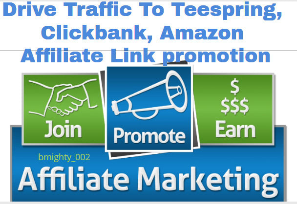 Drive traffic to teespring, clickbank, amazon affiliate