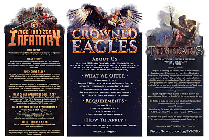 Design you a clan or guild recruitment banner by Stylishdesigns_ 