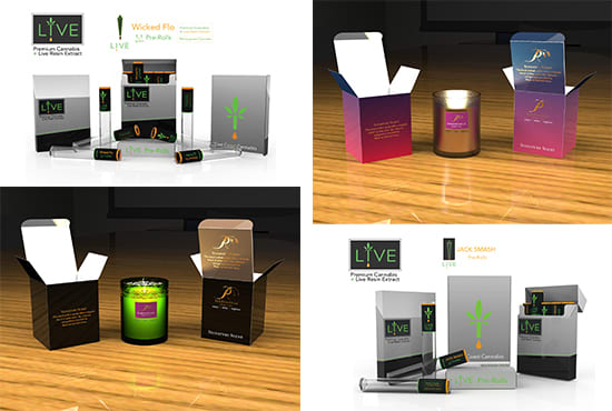 design packaging box with labeling