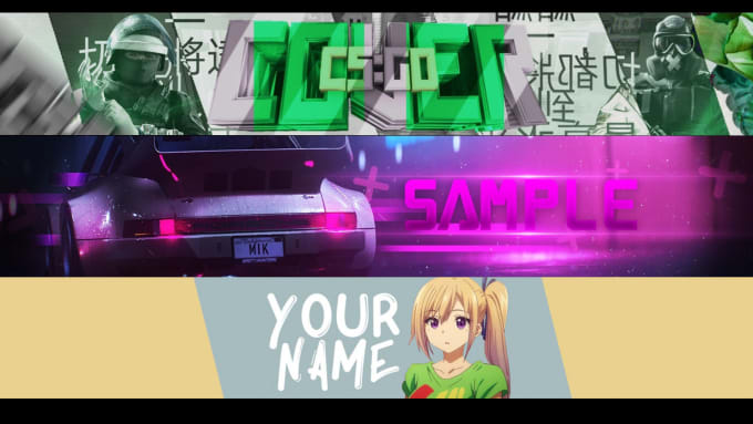 Design A Gaming Or Anime Youtube Banner By Ivanovkaiiii13