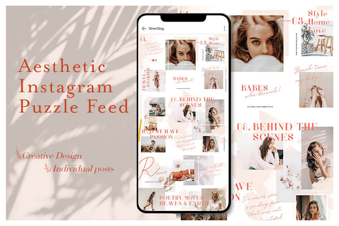create aesthetic puzzle instagram feed