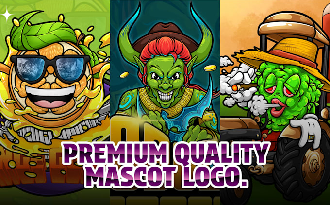 draw character illustration for game, game mascot and game icon
