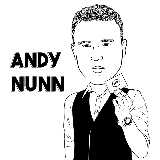 Create a custom black and white vector caricature for you by Helizalde