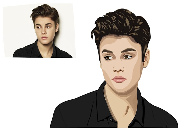 do vector portrait or cartoon portrait