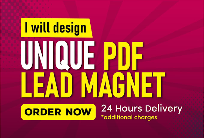 design unique PDF lead magnet or brochure or ebook