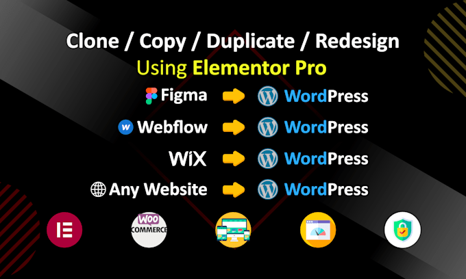 copy, clone, or design any web page using elementor pro
