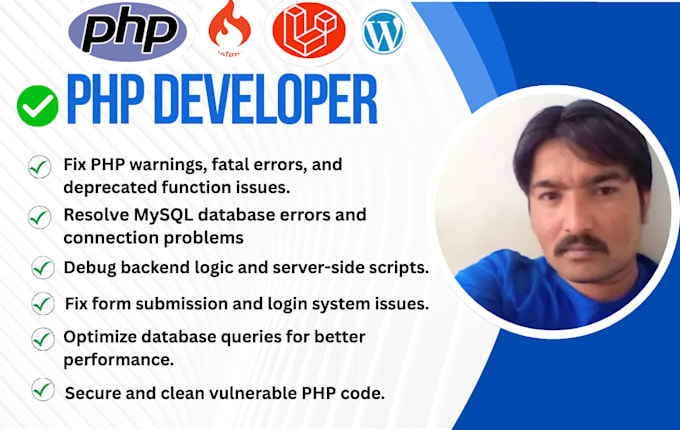 fix PHP, mysql, and backend errors on your website
