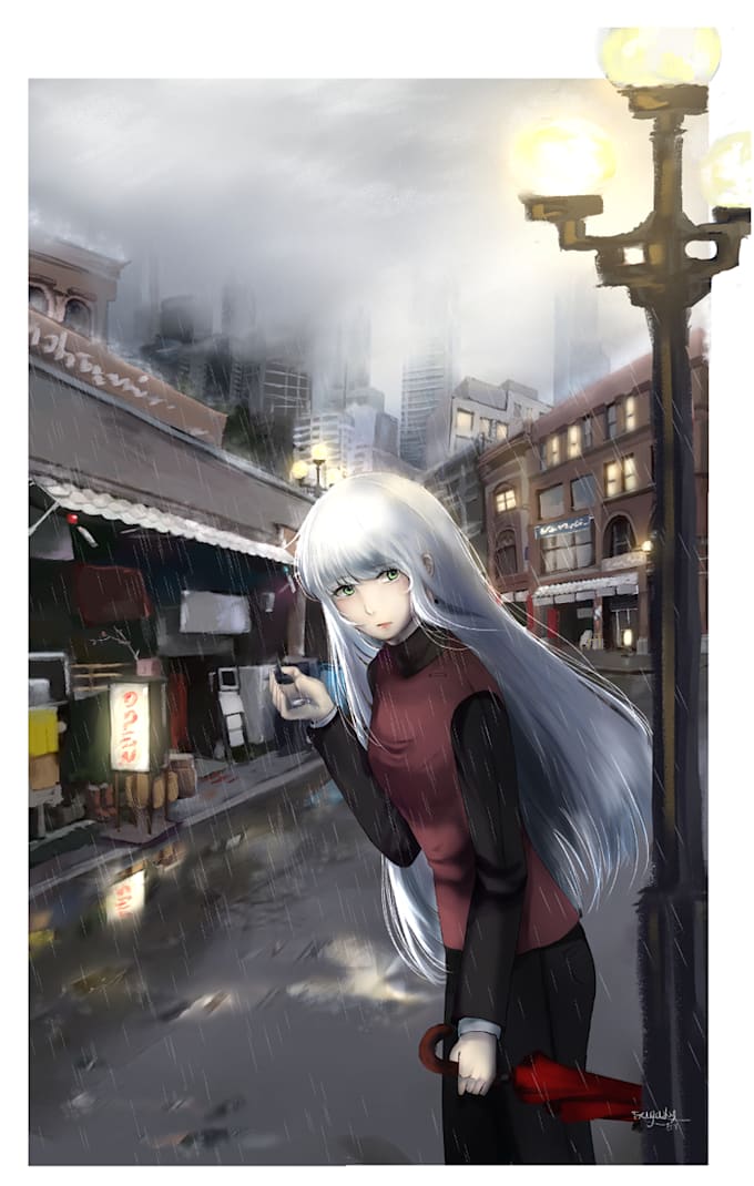 Draw novel and character illustrations in anime style by Seigalxy Fiverr