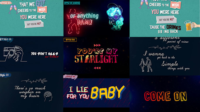 make fabulous animated lyrics video