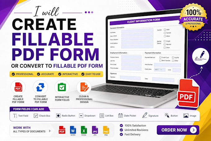 create a fillable pdf form or convert to a fillable pdf form