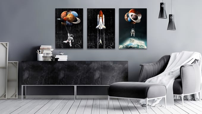 design creative wall art mockups
