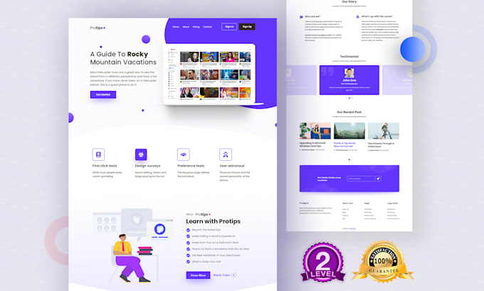 Design awesome ui ux of your website and landing page by Speed_unknown ...