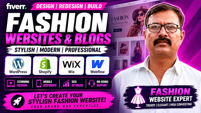 design and develop an ai powered fashion clothing website or blog