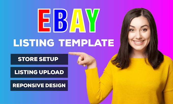 design custom responsive ebay listing template and setup ebay store