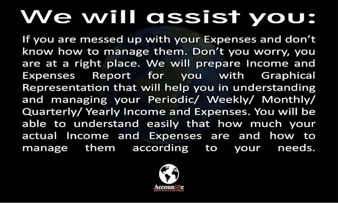 prepare formulated income and expenses report in excel