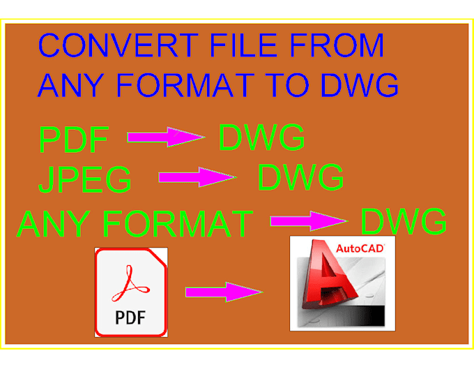 convert from any format to autocad dwg, hand sketch to dwg