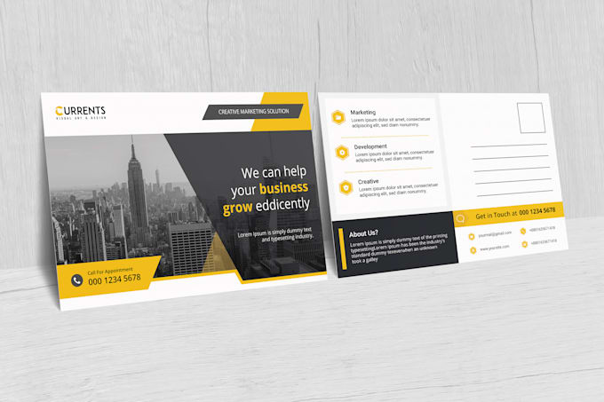 do modern professional eddm postcard design