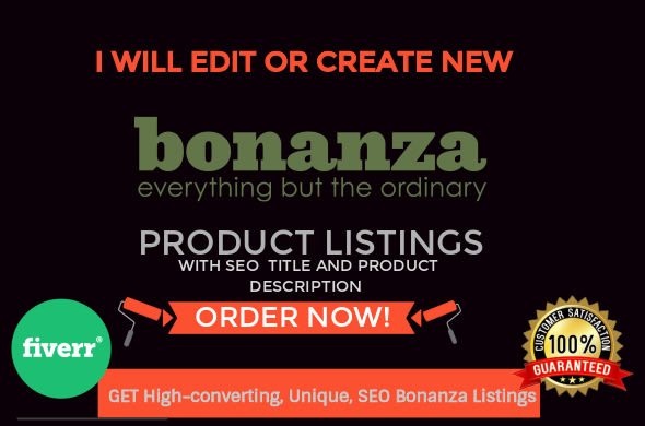 do bonanza listing with SEO title and product description