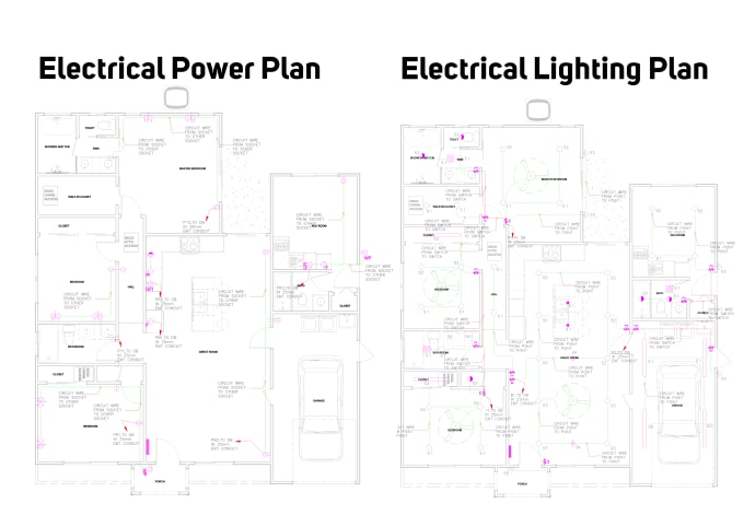 create electrical engineering drawings and mep plumbing plans