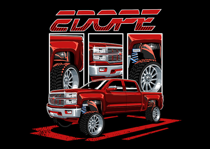 draw vector cartoon car illustration for your t shirt