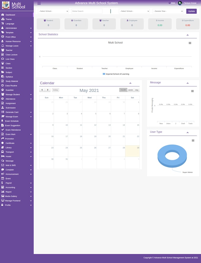 provide you multi school management system