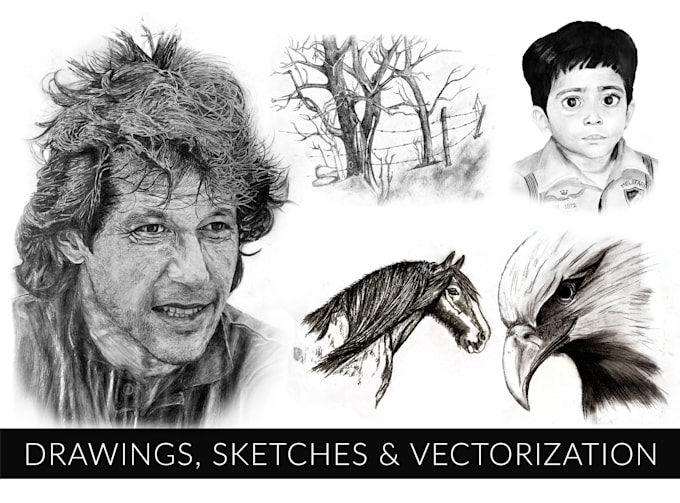 draw a stylish pencil sketch from your images