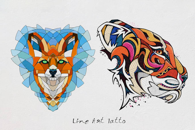 design a professional line art tattoo for you