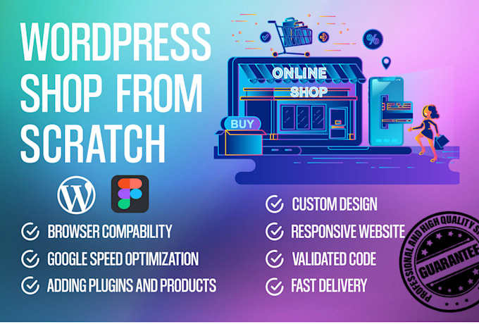 build professionally wordpress online shop, department store, boutique,eccomerce