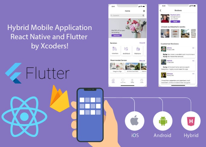 Develop Hybrid App Flutter Or React Native App For Android And Ios By 5299