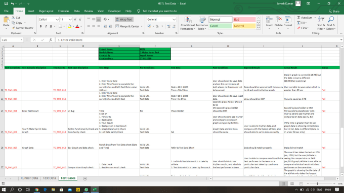 Write test cases test data and test your web and app by Jayesh04 Fiverr