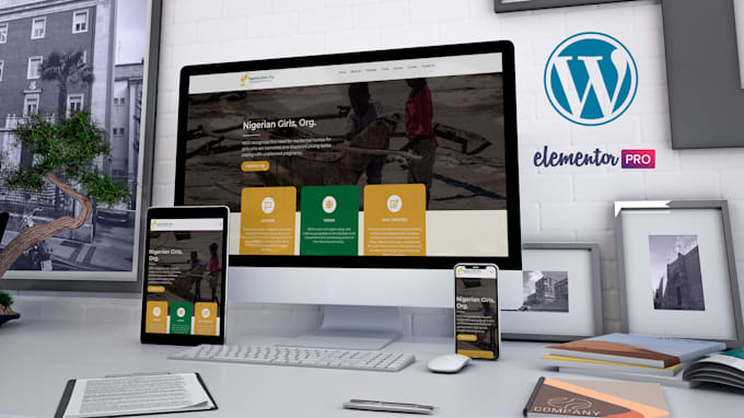 design a wordpress website using elementor