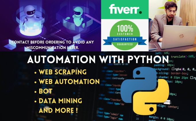 Create automation bot in python by Kumail420 | Fiverr