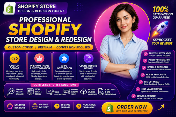do shopify store design and redesign shopify website design shopify dropshipping